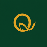 Al Quran app icon — gold Q monogram on deep green